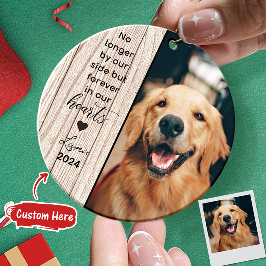 Personalized Pet Christmas Ornament with Photo Christmas Tree Decoration for Pet Memorial Gift