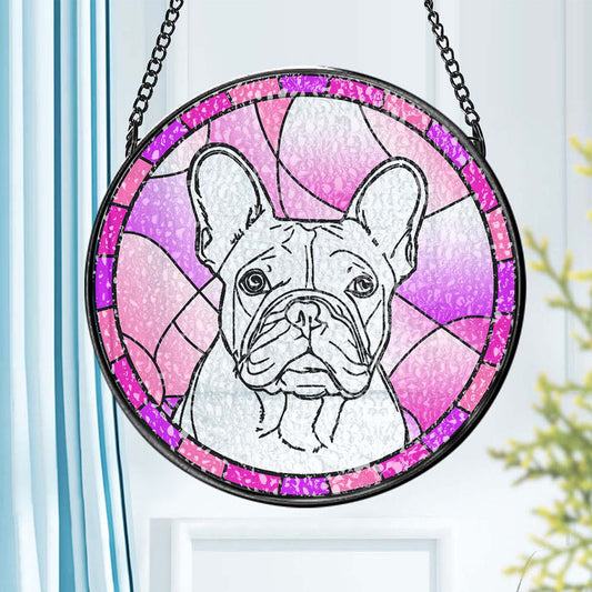 Personalized Pet Portrait Suncatcher Stained Glass Pet Ornament Remembrance Gifts for Pet Lovers