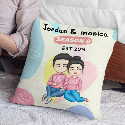 Custom Name Pillowcases Personalized Couple Throw Cushion