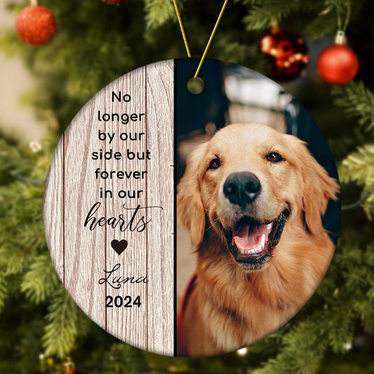 Personalized Pet Christmas Ornament with Photo Christmas Tree Decoration for Pet Memorial Gift