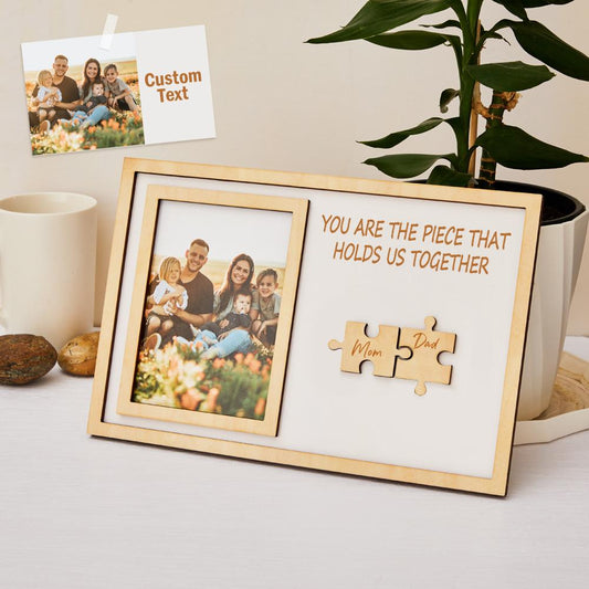 Custom Mother's Day Puzzle Engraving Photo Frame