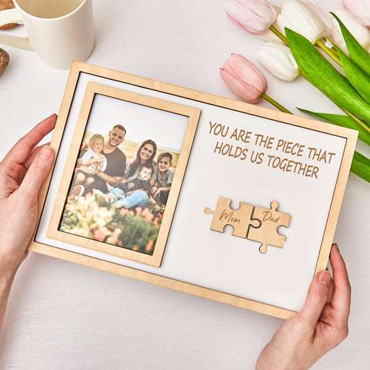 Custom Mother's Day Puzzle Engraving Photo Frame